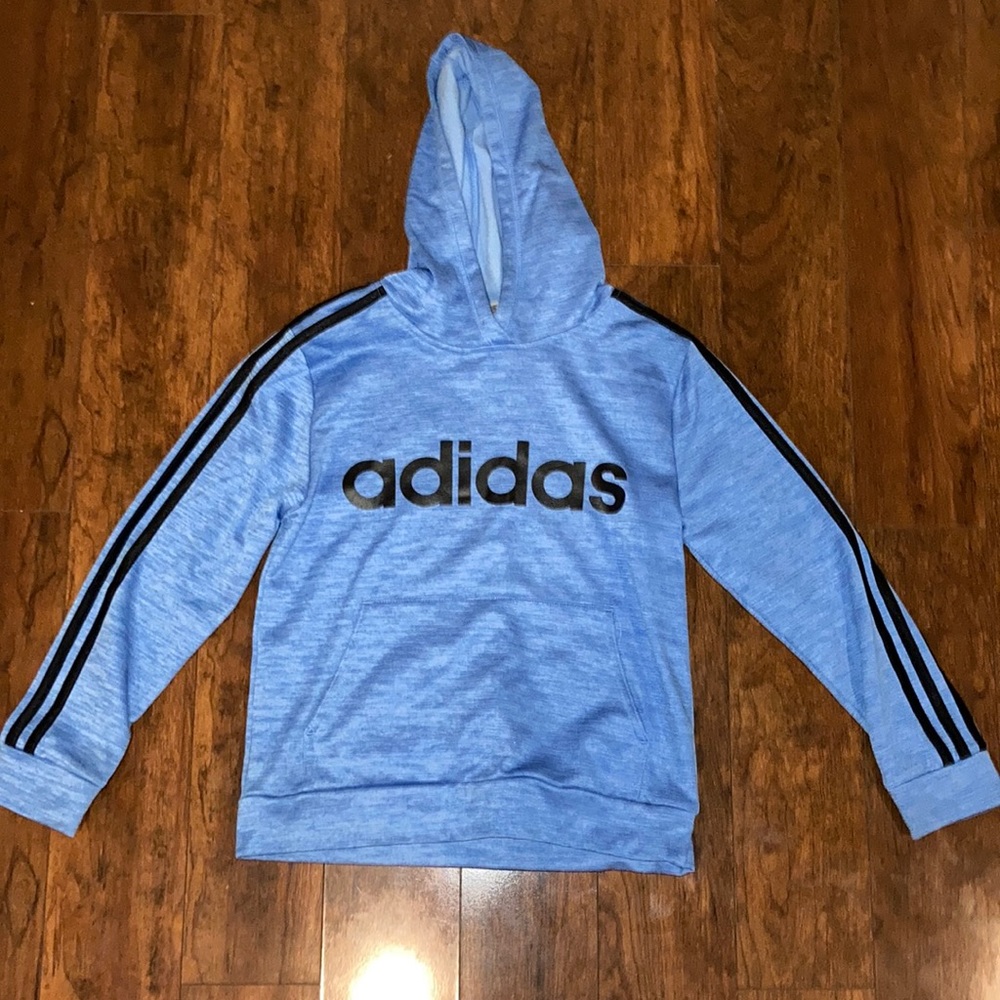 Blue Adidas hoodie, size: medium kids